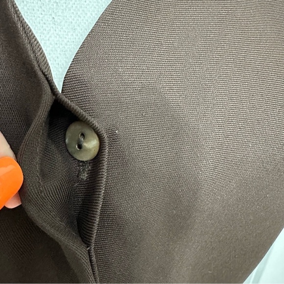 Tommy Bahama Timeless Twill Tie Top Sleeveless Silk Brown Size 8 NEW WITH TAGS - Picture 4 of 4